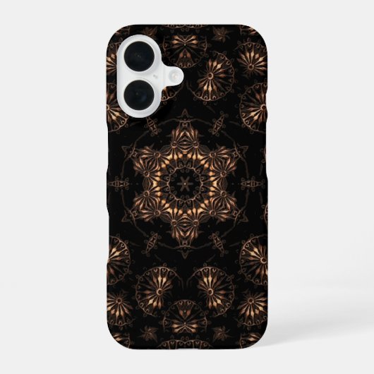 Bronstijd Mandala iPhone 16 Hoesje (Achterkant)