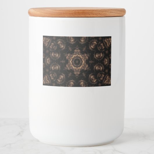 Bronstijd Mandala Voedselcontainer Etiket (Voorkant)