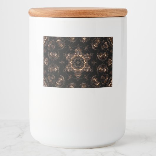 Bronstijd Mandala Voedselcontainer Etiket (Voorkant)