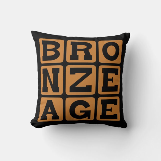 Bronstijdperk, tijdperk van menselijke innovatie kussen (Voorkant)