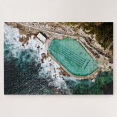 Bronte Baths Ocean Pool Sydney Aerial Uitzicht Legpuzzel (Horizontaal)