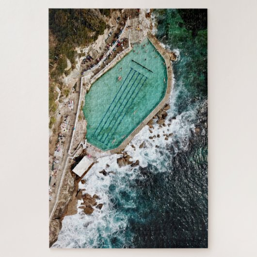 Bronte Baths Ocean Pool Sydney Aerial Uitzicht Legpuzzel (Verticaal)