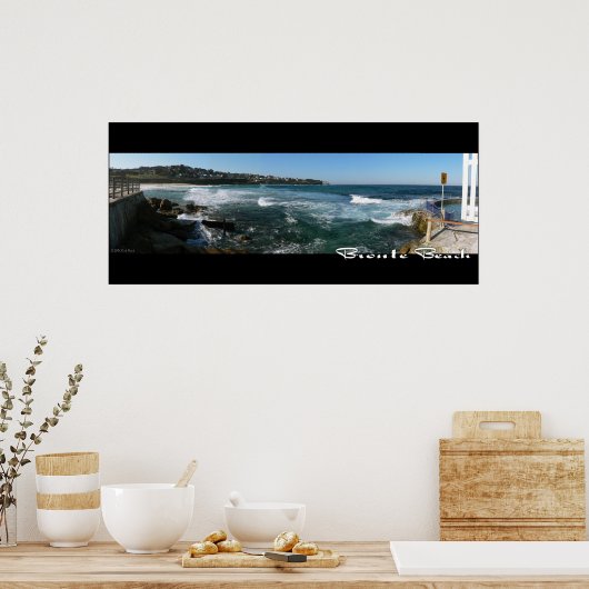 Bronte Beach, Sydney Panorama Poster - Gepersonali (Keuken)