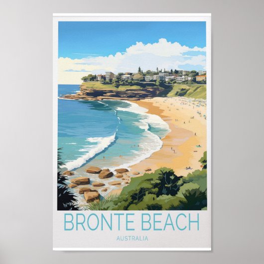 Bronte Beach Travel Poster - Verbluffend Australië (Voorkant)