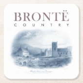 Bronte Country Haworth Kerk en pastorie Kartonnen Onderzetters (Voorkant)