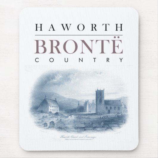 Bronte Land met Haworth Church en Parsonage Muismat (Voorkant)