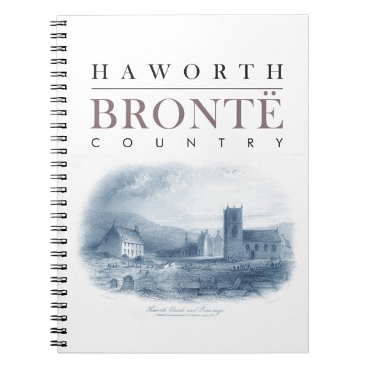 Bronte Land met Haworth Church en Parsonage Notitieboek (Voorkant)