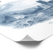 Bronte Land met Haworth Church en Parsonage Poster (Hoek)