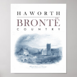 Bronte Land met Haworth Church en Parsonage Poster