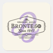 Brontë Literaire Boekenclub Vierkante Sticker (Voorkant)