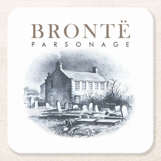 Bronte Parsonage Huis van de Brontes Kartonnen Onderzetters (Voorkant)