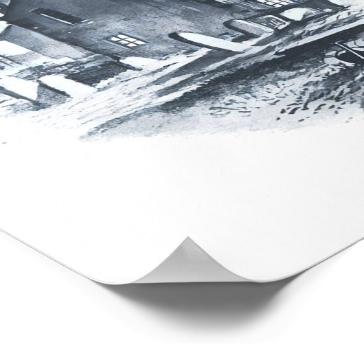 Bronte Parsonage Huis van de Brontes Poster (Hoek)