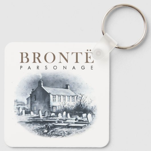 Bronte Parsonage Huis van de Brontes Sleutelhanger (Achterkant)