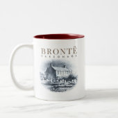 Bronte Parsonage Huis van de Brontes Tweekleurige Koffiemok (Links)