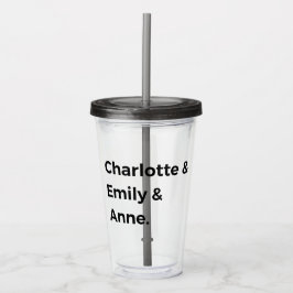 Brontë Sisters I - Charlotte & Emily & Anne Acryl Drinkbeker