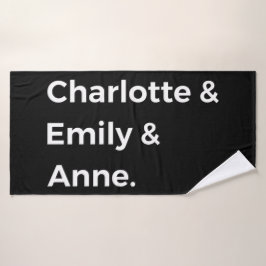 Brontë Sisters I - Charlotte & Emily & Anne Bad Handdoek