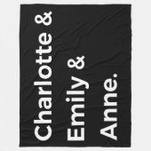 Brontë Sisters I - Charlotte & Emily & Anne Fleece Deken (Voorkant)