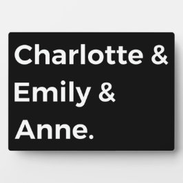Brontë Sisters I - Charlotte & Emily & Anne Fotoplaat