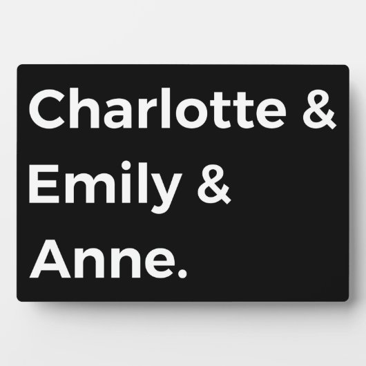Brontë Sisters I - Charlotte & Emily & Anne Fotoplaat (voorkant)
