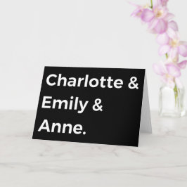 Brontë Sisters I - Charlotte & Emily & Anne Kaart