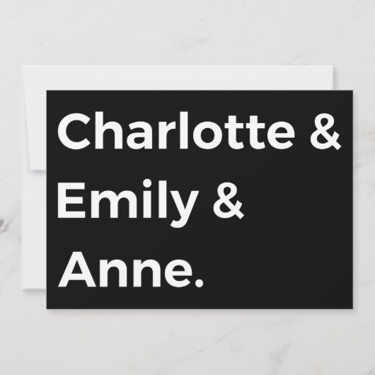 Brontë Sisters I - Charlotte & Emily & Anne Kaart (Voorkant)
