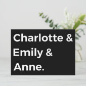 Brontë Sisters I - Charlotte & Emily & Anne Kaart (Staand voorkant)