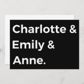 Brontë Sisters I - Charlotte & Emily & Anne Kaart (Voorkant / Achterkant)