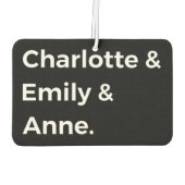 Brontë Sisters I - Charlotte & Emily & Anne Luchtverfrisser (Achterkant)