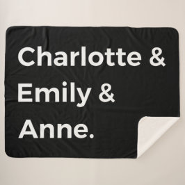 Brontë Sisters I - Charlotte & Emily & Anne Sherpa Deken