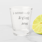 Brontë Sisters I - Charlotte & Emily & Anne Shot Glas (Achterkant)