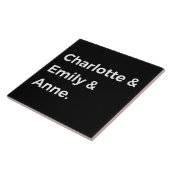 Brontë Sisters I - Charlotte & Emily & Anne Tegeltje (Zijkant)