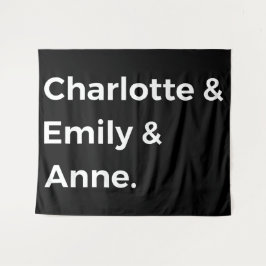Brontë Sisters I - Charlotte & Emily & Anne Wandkleed