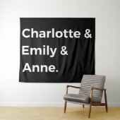Brontë Sisters I - Charlotte & Emily & Anne Wandkleed (In Situ (horizontaal))