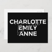 Brontë Sisters II - Charlotte & Emily & Anne Briefkaart (Voorkant / Achterkant)