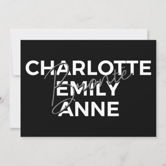 Brontë Sisters II - Charlotte & Emily & Anne Kaart (Voorkant)