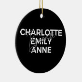 Brontë Sisters II - Charlotte & Emily & Anne Keramisch Ornament (Rechts)