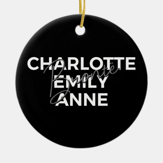Brontë Sisters II - Charlotte & Emily & Anne Keramisch Ornament (Voorkant)