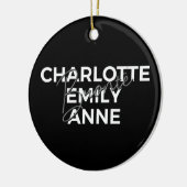 Brontë Sisters II - Charlotte & Emily & Anne Keramisch Ornament (Links)