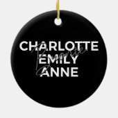 Brontë Sisters II - Charlotte & Emily & Anne Keramisch Ornament (Achterkant)