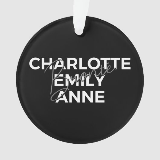 Brontë Sisters II - Charlotte & Emily & Anne Ornament (voorkant)