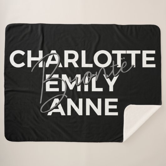 Brontë Sisters II - Charlotte & Emily & Anne Sherpa Deken (Voorkant (horizontaal))