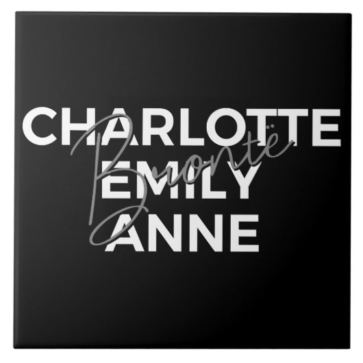 Brontë Sisters II - Charlotte & Emily & Anne Tegeltje (Voorkant)