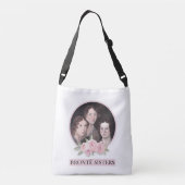 Bronte Sisters Portret met roze rozen Crossbody Tas (Achterkant)