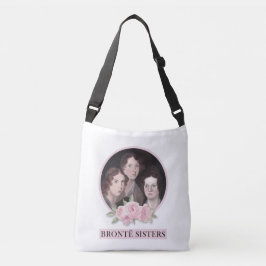 Bronte Sisters Portret met roze rozen Crossbody Tas