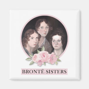 Bronte Sisters Portret met roze rozen Magneet