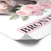 Bronte Sisters Portret met roze rozen Poster (Hoek)