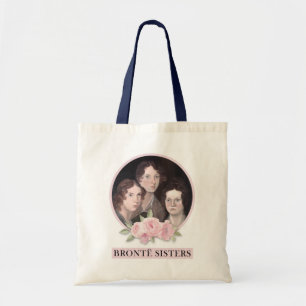 Bronte Sisters Portret met roze rozen Tote Bag