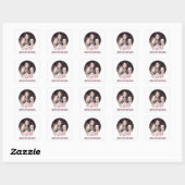 Bronte Sisters Portret met roze rozen Vierkante Sticker (Vel)