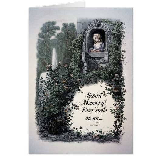 Brontë "Sweet Memory" Victoriaans kunstkaart (Voorkant)