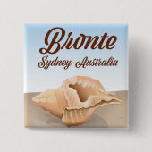 Bronte, Sydney, Australische stijl Vierkante Button 5,1 Cm (Voorkant)